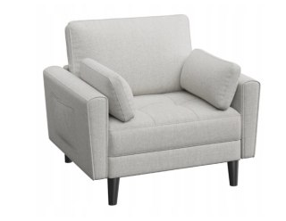 FOTEL TRADYCYJNY LNIANA MAŁA SOFA KANAPA Z 2 PODUSZKAMI I PODŁOKIETNIKAMI
