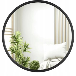 Lustro Okrągłe 40x40 Czarne Ścienne Loft Nowoczesne Do Łazienki