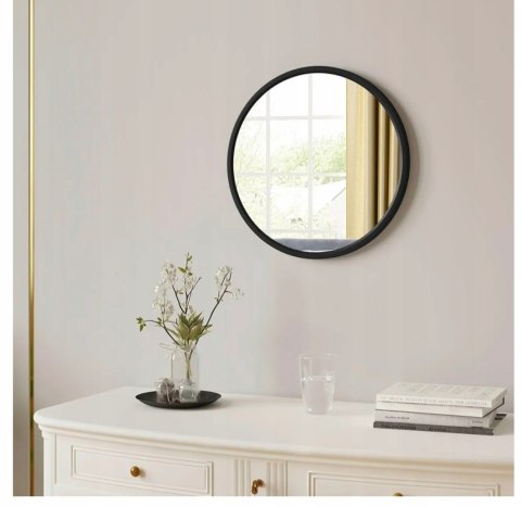 Lustro Okrągłe 40x40 Czarne Ścienne Loft Nowoczesne Do Łazienki Lustro Okrągłe 40x40 Czarne Ścienne Loft Nowoczesne Do Łazienki