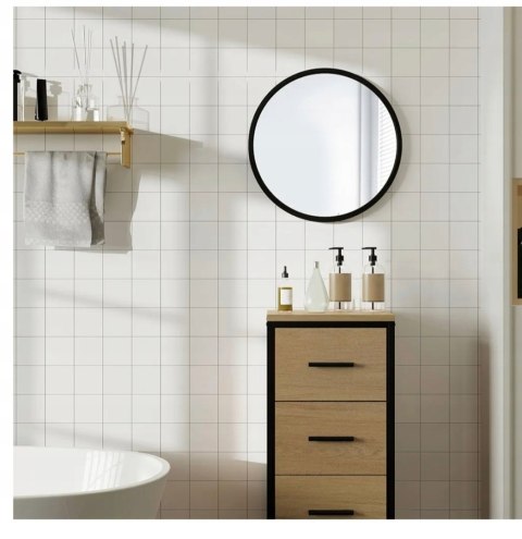 Lustro Okrągłe 40x40 Czarne Ścienne Loft Nowoczesne Do Łazienki Lustro Okrągłe 40x40 Czarne Ścienne Loft Nowoczesne Do Łazienki