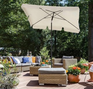 Parasol ogrodowy SONGMICS UPF50+ 180x125 cm beżowy z torbą