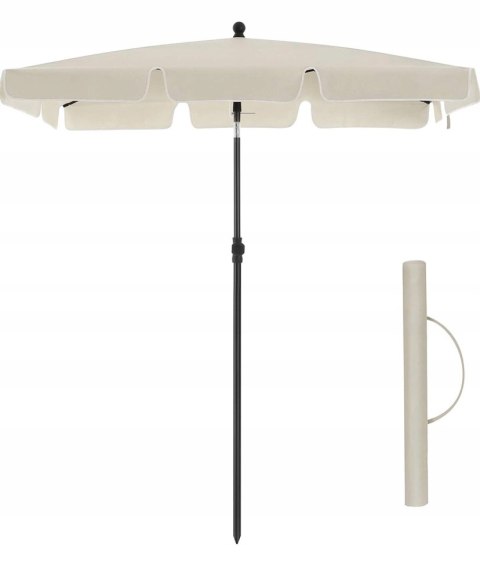 Parasol ogrodowy SONGMICS UPF50+ 180x125 cm beżowy z torbą