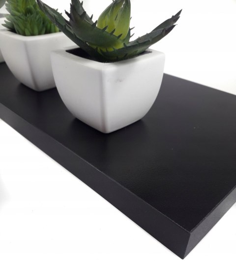 Półka wisząca 40 cm czarna 3,6 cm grubości eSituro minimalistyczna Półka wisząca 40 cm czarna 3,6 cm grubości eSituro minimalistyczna