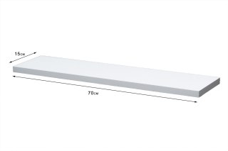 Półka wisząca 70cm biała minimalistyczna PCV salon pokój