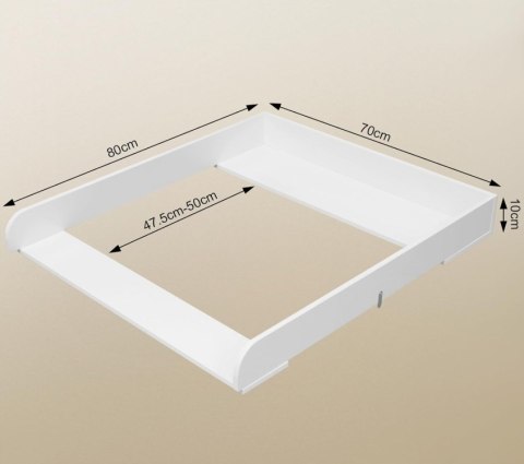Przystawka do przewijania biała 60x80 MDF pasuje do większości mat Przystawka do przewijania biała 60x80 MDF pasuje do większości mat