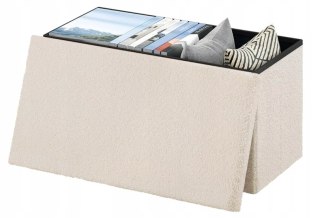 Skrzynia siedzisko eSituro 76x37x38cm 80L 300kg beżowa