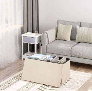 Skrzynia siedzisko eSituro 76x37x38cm 80L 300kg beżowa