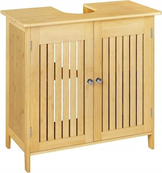 Szafka pod umywalkę bambusowa EUGAD 60x60x30 cm wiejski styl
