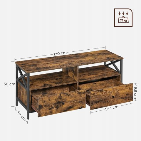 Tylko 1/2 paczek! Szafka RTV LOFT 147 cm Część 1 z 2 Songmics