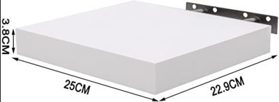 WOLTU Regał wiszący MDF biały 25x23 cm na książki CD DVD WOLTU Regał wiszący MDF biały 25x23 cm na książki CD DVD