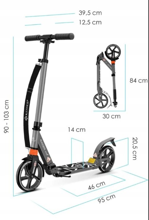 CITY SCOOTER MIEJSKI PRO-S Z DUŻYMI KOŁAMI I AMORTYZACJĄ 205MM CITY SCOOTER MIEJSKI PRO-S Z DUŻYMI KOŁAMI I AMORTYZACJĄ 205MM