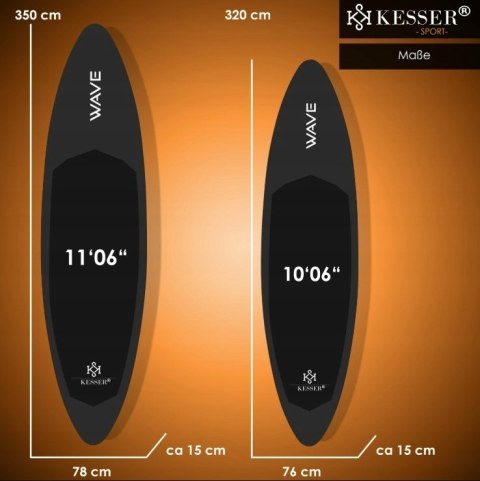 Deska SUP KESSER GTX PRO 350 cm + Akcesoria | Udźwig 150 kg