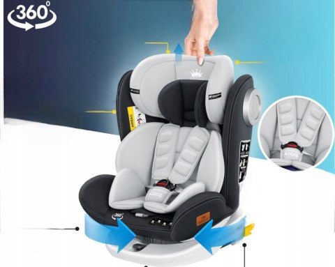 FOTELIK SAMOCHODOWY OBROTOWY 360 ISOFIX 0-36KG TOP TETHER PASY FOTELIK SAMOCHODOWY OBROTOWY 360 ISOFIX 0-36KG TOP TETHER PASY