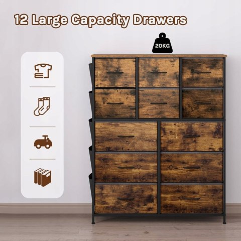 Komoda WOLTU z 12 szufladami i 5 kieszeniami, vintage organizer Komoda WOLTU z 12 szufladami i 5 kieszeniami, vintage organizer