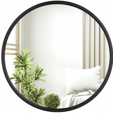 Lustro okrągłe WOLTU 60 cm czarna rama nowoczesne do łazienki Lustro okrągłe WOLTU 60 cm czarna rama nowoczesne do łazienki