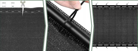 MOSKITIERA OGRODZENIOWA 1X15M SIATKA ZACIEMNIAJĄCA HDPE 280G PARAWAN