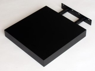 Półka ścienna czarna 25x22,9 cm MDF Eugad - nowoczesny design