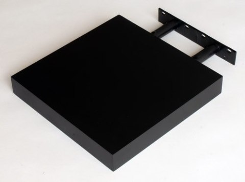 Półka ścienna czarna 25x22,9 cm MDF Eugad - nowoczesny design Półka ścienna czarna 25x22,9 cm MDF Eugad - nowoczesny design