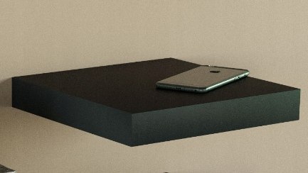 Półka ścienna czarna 25x22,9 cm MDF Eugad - nowoczesny design Półka ścienna czarna 25x22,9 cm MDF Eugad - nowoczesny design