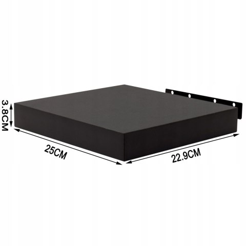 Półka ścienna czarna 25x22,9 cm MDF Eugad - nowoczesny design Półka ścienna czarna 25x22,9 cm MDF Eugad - nowoczesny design