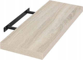 Regał ścienny EUGAD 50 cm dąb Sonoma półka MDF na książki CD DVD