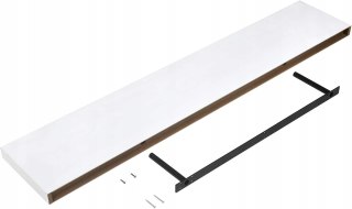 Regał ścienny biały MDF 100 cm nowoczesny wiszący półka 13 kg