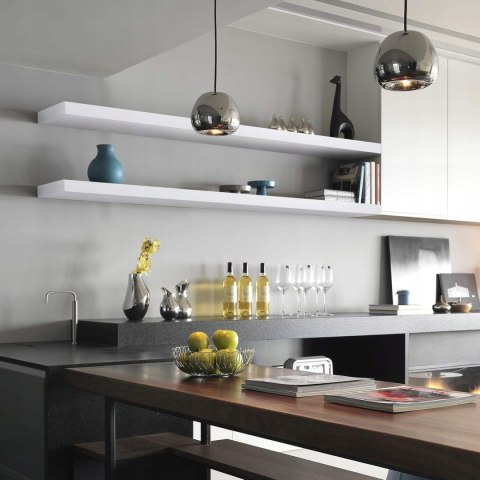 Regał ścienny biały MDF 100 cm nowoczesny wiszący półka 13 kg Regał ścienny biały MDF 100 cm nowoczesny wiszący półka 13 kg