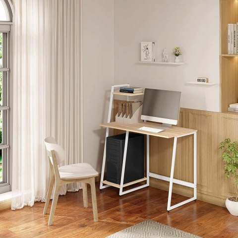 Regał ścienny biały MDF 100 cm nowoczesny wiszący półka 13 kg Regał ścienny biały MDF 100 cm nowoczesny wiszący półka 13 kg
