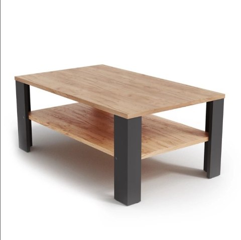 STOLIK KAWOWY DO SALONU Z PÓŁKĄ NOWOCZESNY ANTRACYT 100X60 STOLIK KAWOWY DO SALONU Z PÓŁKĄ NOWOCZESNY ANTRACYT 100X60