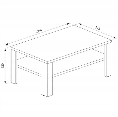 STOLIK KAWOWY DO SALONU Z PÓŁKĄ NOWOCZESNY ANTRACYT 100X60 STOLIK KAWOWY DO SALONU Z PÓŁKĄ NOWOCZESNY ANTRACYT 100X60