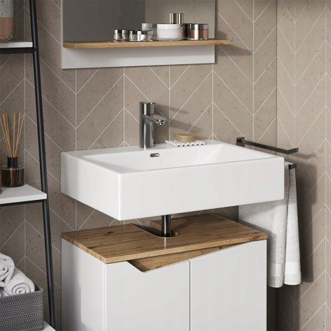 SZAFKA ŁAZIENKOWA POD UMYWALKĘ 60CM 2 DRZWI DESIGN NOWOCZESNY
