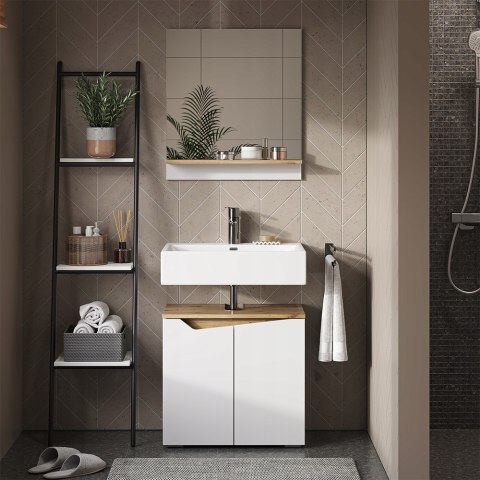SZAFKA ŁAZIENKOWA POD UMYWALKĘ 60CM 2 DRZWI DESIGN NOWOCZESNY