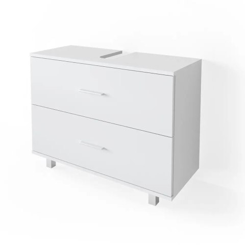SZAFKA ŁAZIENKOWA POD UMYWALKĘ STOJĄCA 80CM 2 SZUFLADY BIAŁA SZAFKA ŁAZIENKOWA POD UMYWALKĘ STOJĄCA 80CM 2 SZUFLADY BIAŁA