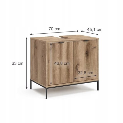 SZAFKA POD UMYWALKĘ 70 CM DO ŁAZIENKI Z DRZWICZKAMI NOWOCZESNA SZAFKA POD UMYWALKĘ 70 CM DO ŁAZIENKI Z DRZWICZKAMI NOWOCZESNA