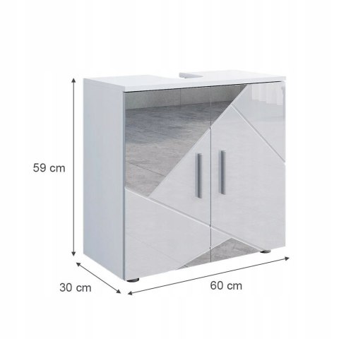 SZAFKA POD UMYWALKĘ ŁAZIENKOWA IRMA 60 CM Z DRZWICZKAMI BIAŁA SZAFKA POD UMYWALKĘ ŁAZIENKOWA IRMA 60 CM Z DRZWICZKAMI BIAŁA