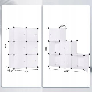 Szafka na buty Woltu 96 x 96 x 30 cm biały
