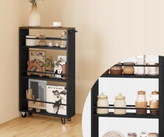 WOLTU Wózek kuchenny na kółkach 3-poziomowy vintage brązowy