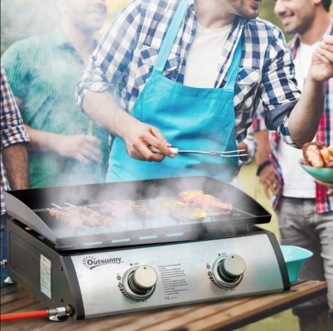GRILL GAZOWY STOŁOWY TURYSTYCZNY 2 PALNIKI EMALIA OUTDOOR
