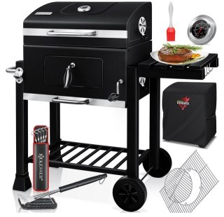GRILL WĘGLOWY NA KÓŁKACH XXL KESSER CZARNY OGRODOWY