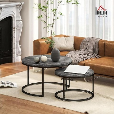 NOWOCZESNY ZESTAW 2 STOLIKÓW KAWOWYCH DO SALONU LOFT INDUSTRIAL