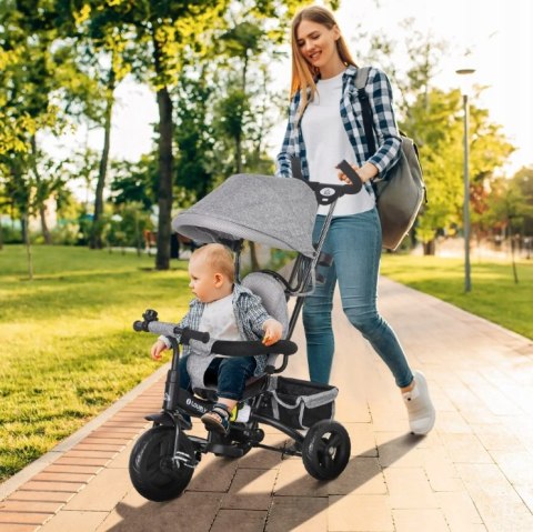ROWEREK TRÓJKOŁOWY DZIECIĘCY 5W1 Z DASZKIEM I UCHWYTEM