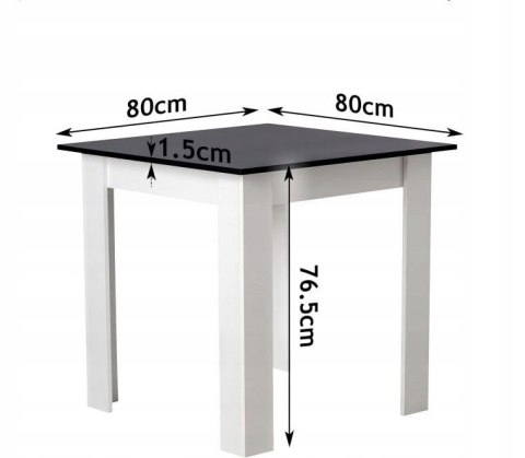 STÓŁ KWADRATOWY DO JADALNI KUCHNI SALONU 4 OSOBY 80x80 MDF STÓŁ KWADRATOWY DO JADALNI KUCHNI SALONU 4 OSOBY 80x80 MDF
