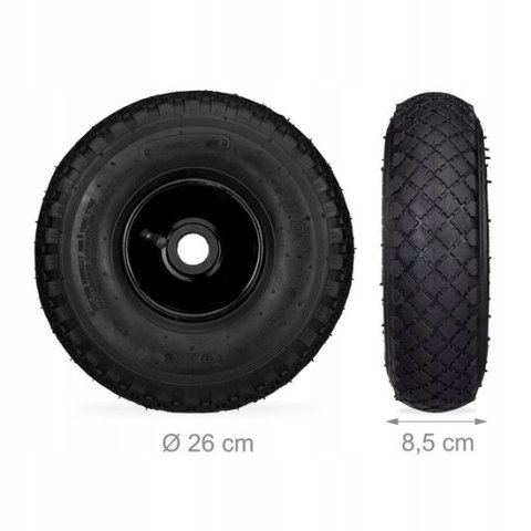 ZESTAW 2 KÓŁ POMPOWANYCH DO TACZKI WÓZKA TRANSPORT 3.00-4 26CM ZESTAW 2 KÓŁ POMPOWANYCH DO TACZKI WÓZKA TRANSPORT 3.00-4 26CM