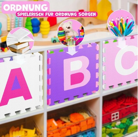 MATA PIANKOWA PUZZLE 86 ELEMENTÓW DLA DZIECI EDUKACYJNA LITERKI KIDIZ