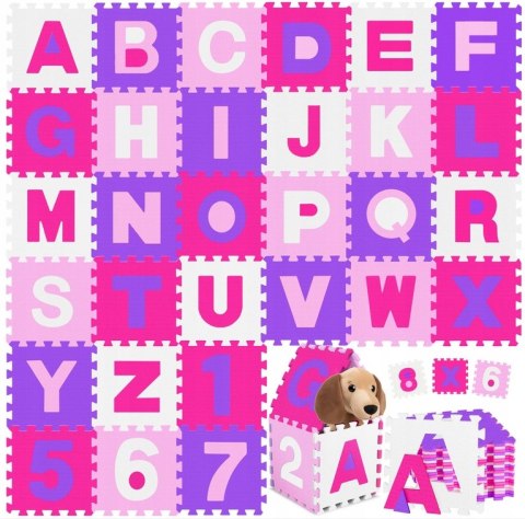 MATA PIANKOWA PUZZLE 86 ELEMENTÓW DLA DZIECI EDUKACYJNA LITERKI KIDIZ