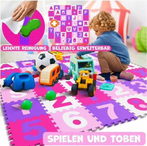 MATA PIANKOWA PUZZLE 86 ELEMENTÓW DLA DZIECI EDUKACYJNA LITERKI KIDIZ