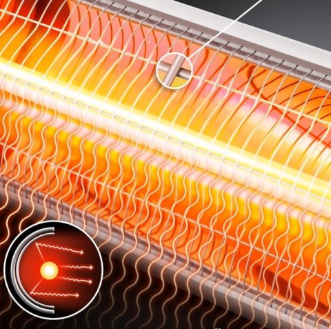 PROMIENNIK PODCZERWIENI 2500W GRZEJNIK TARASOWY KESSER