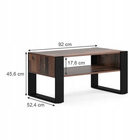 STOLIK KAWOWY Z PÓŁKĄ DO SALONU NOWOCZESNY DESIGN