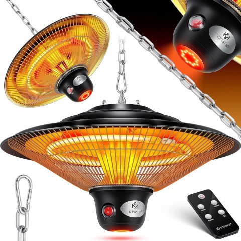 LAMPA GRZEJNIK SUFITOWY NA PODCZERWIEŃ 1500W + PILOT KESSER USZKODZONA