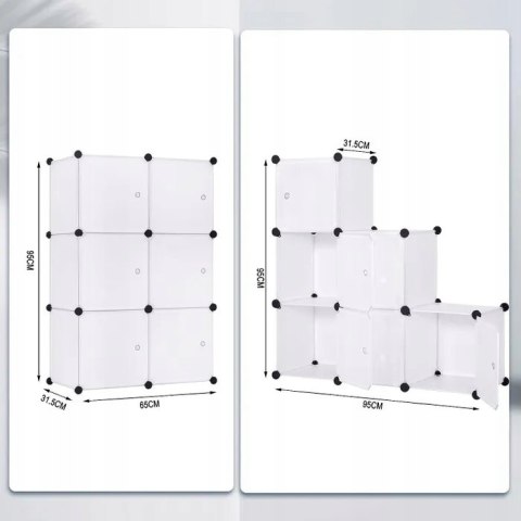 Szafka na buty Woltu 96 x 96 x 30 cm biały